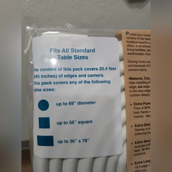 ​Roving Cove Safe Edge Furniture & Corner Cushions - Jumbo Pack 18ft + 8 Corners - Picture 3 of 6